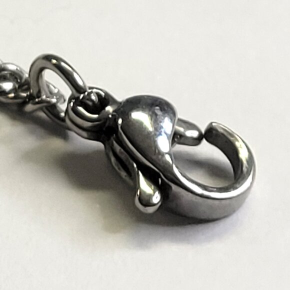 Silver Tone Necklace 19 inch Cable Link Silver Tone Necklace - Picture 6 of 14